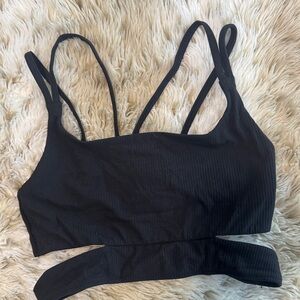 Lululemon Athletica Black Strappy Sports Bra